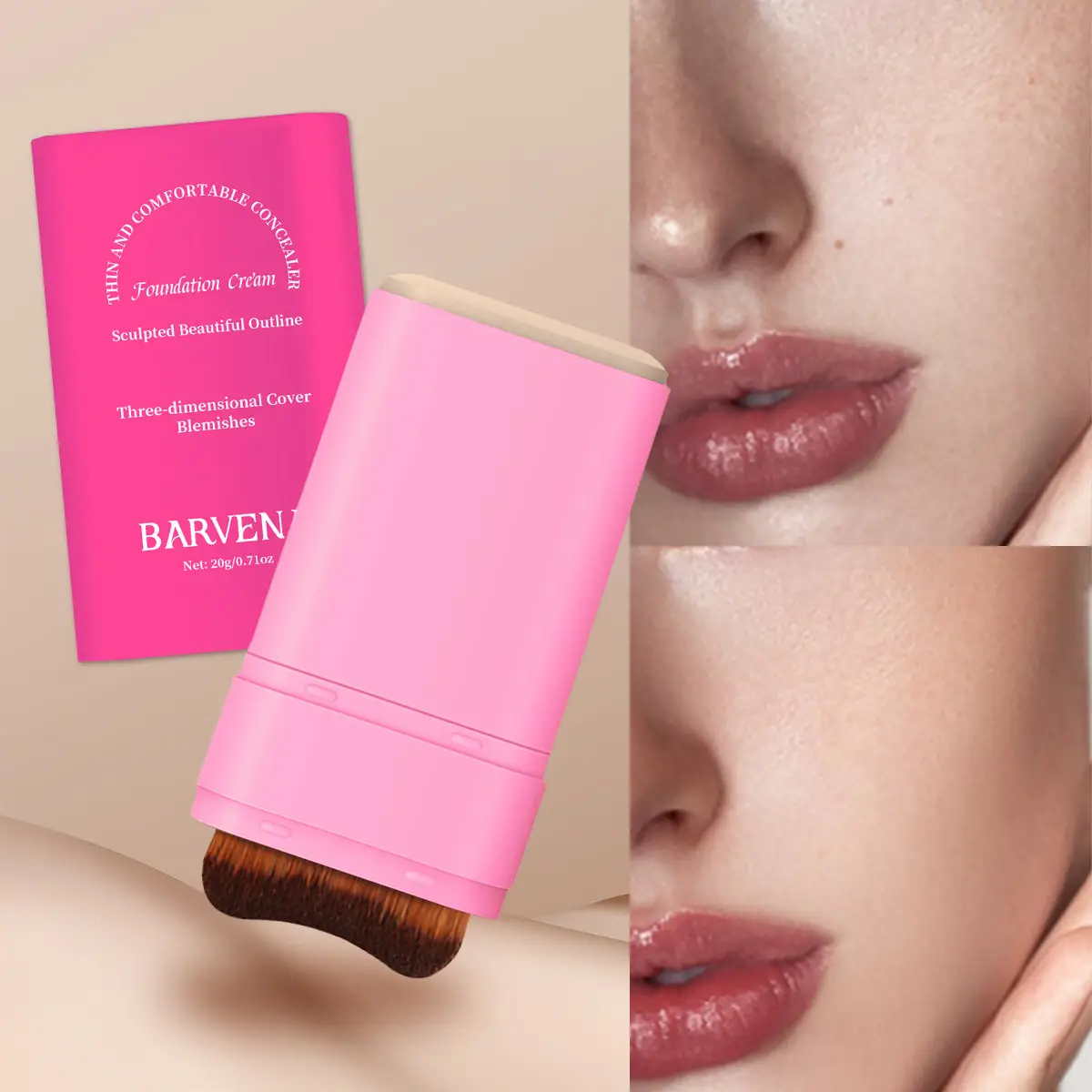 20g Eraser Foundation Stick With Brush For Brightening Skin Tone