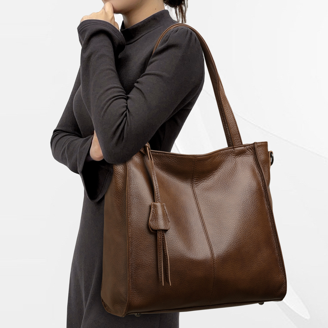 Genuine Leather Crossbody Bag, picture 4 of 6