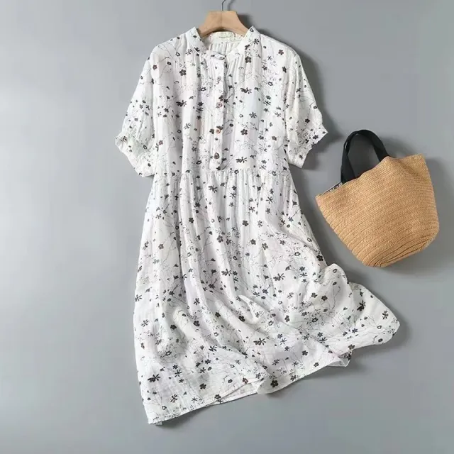 Summer Retro Mid length A Line Skirt White - Shop at LoveMi