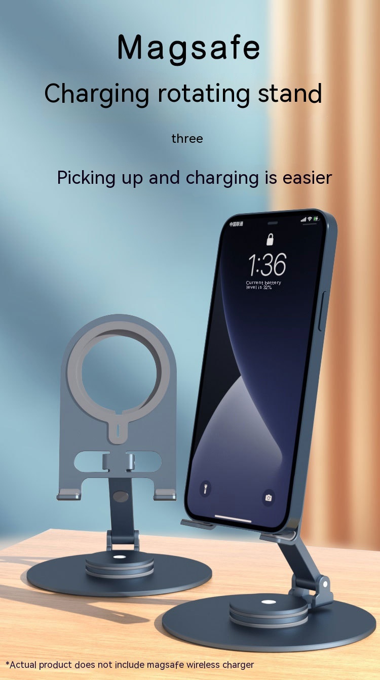 Desktop Adjustable Portable Wireless Charging Rotary Magnetic Adhesive Mobile Phone Tablet Computer Stand - Image 21