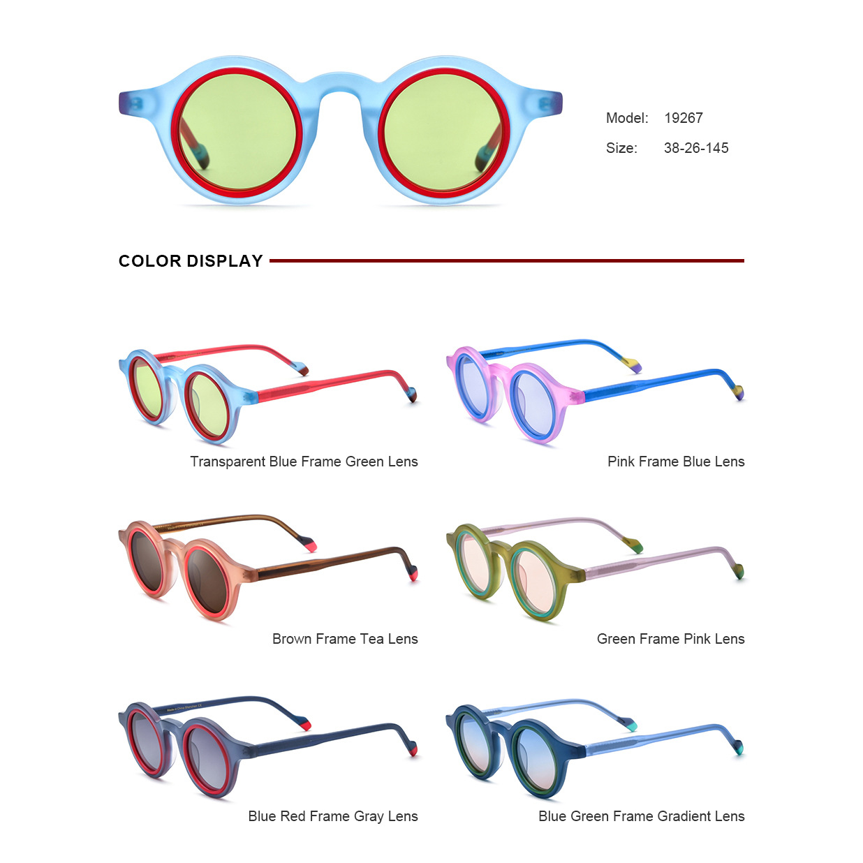 Fashionable And Stylish Unisex Round Sunglasses
