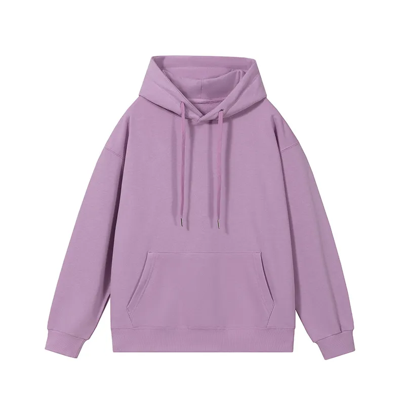 Hooded Sweatshirt Thickened Loose Group Clothing - Lilac Purple