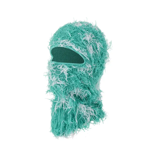 European And American Knitted Warm Face Mask Lake Green Bottom Lake Green - Shop at LoveMi