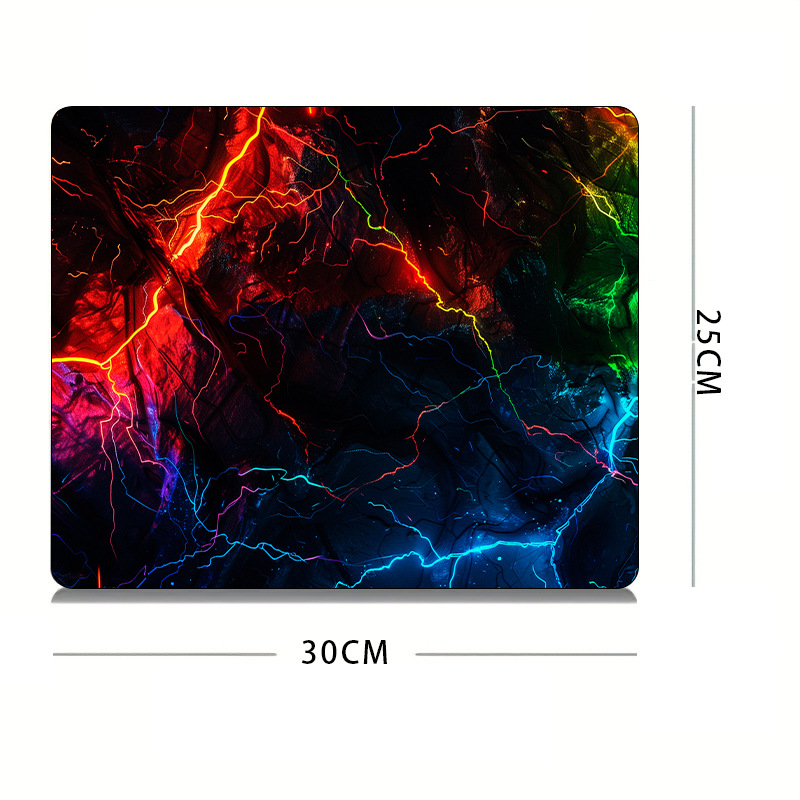 Large Gaming Mouse Pad Neon Lightning Durable 10