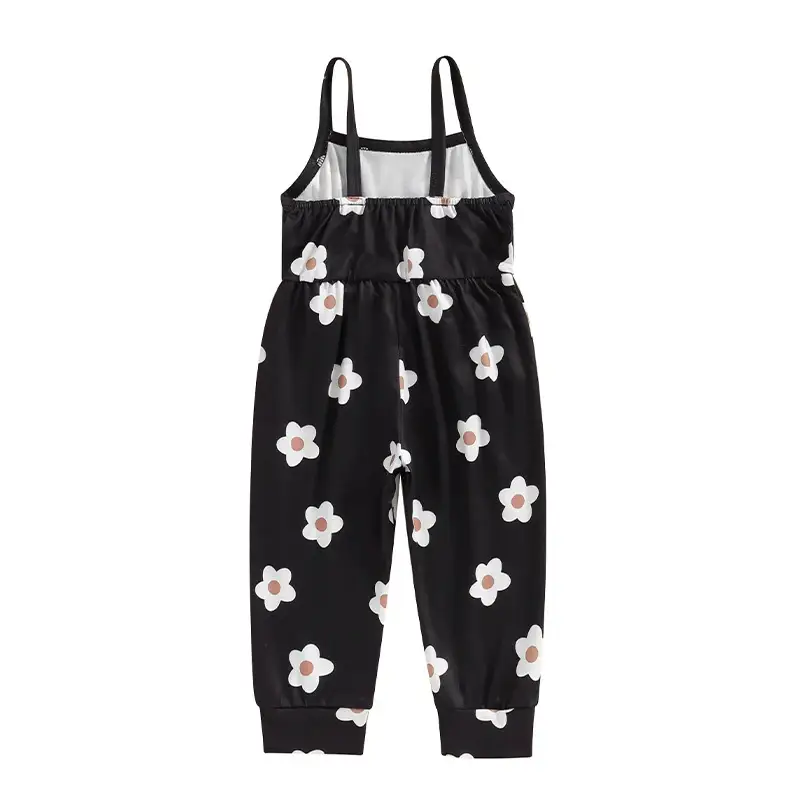 Suspender Jumpsuit Floral Print Full Printed Jumpsuit