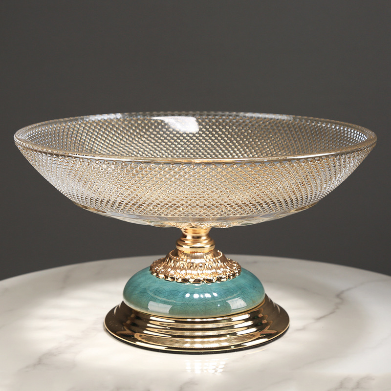 Affordable Luxury Ceramic And Glass Fruit Bowl For Coffee Tables