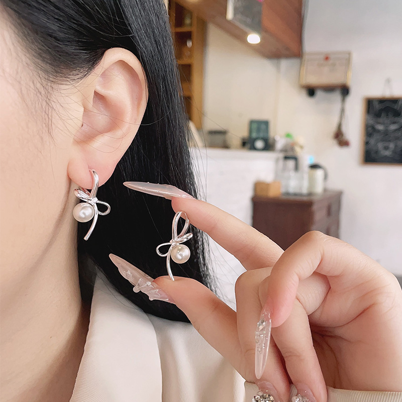 Creative Trendy Design Earrings Silver