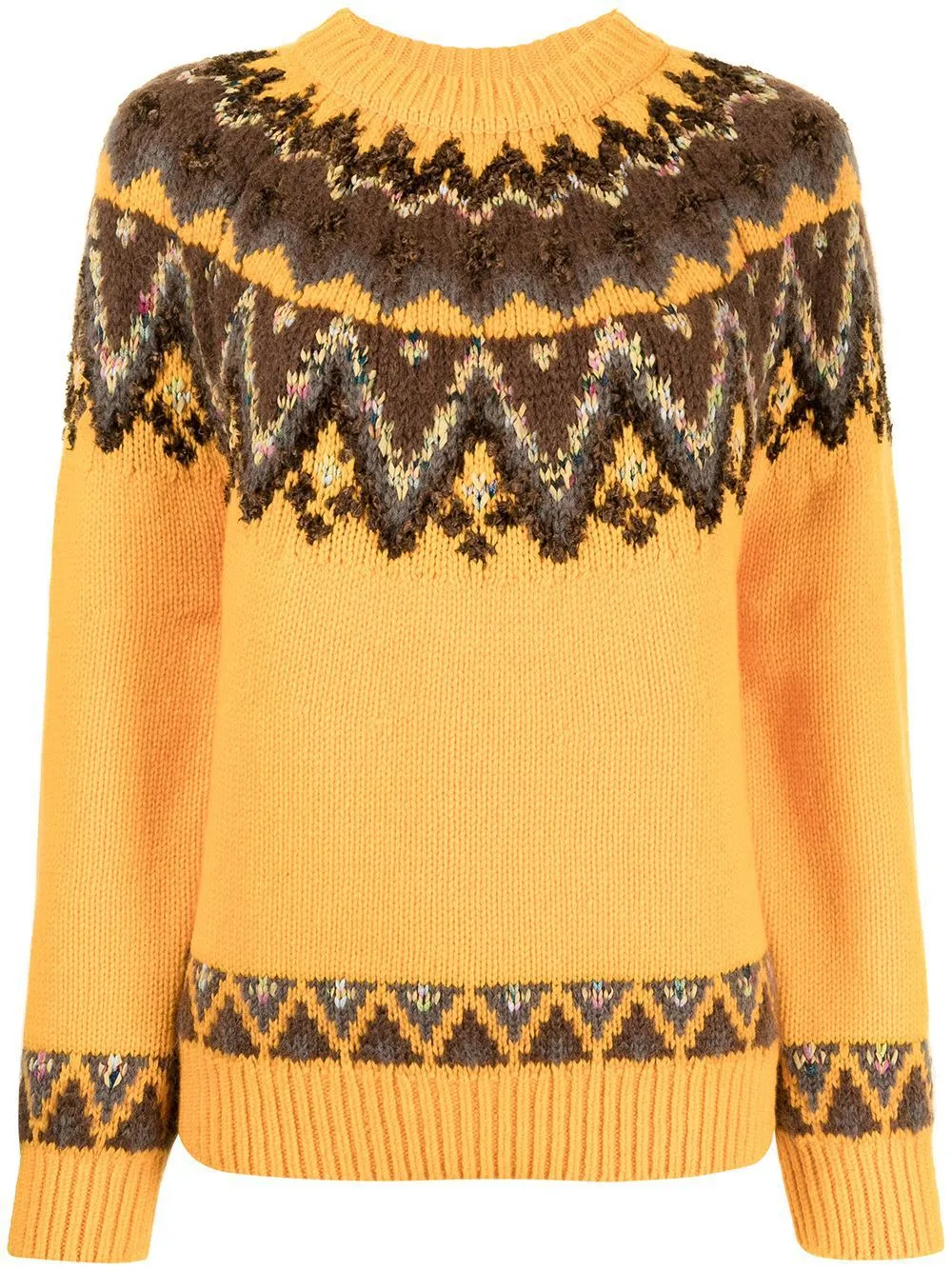 Women's Round Neck Multi-color Loose Fashion Pullover Sweater - No 8502-3Xl
