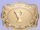 English Letter Belt Buckle Embossed Copper Necklace