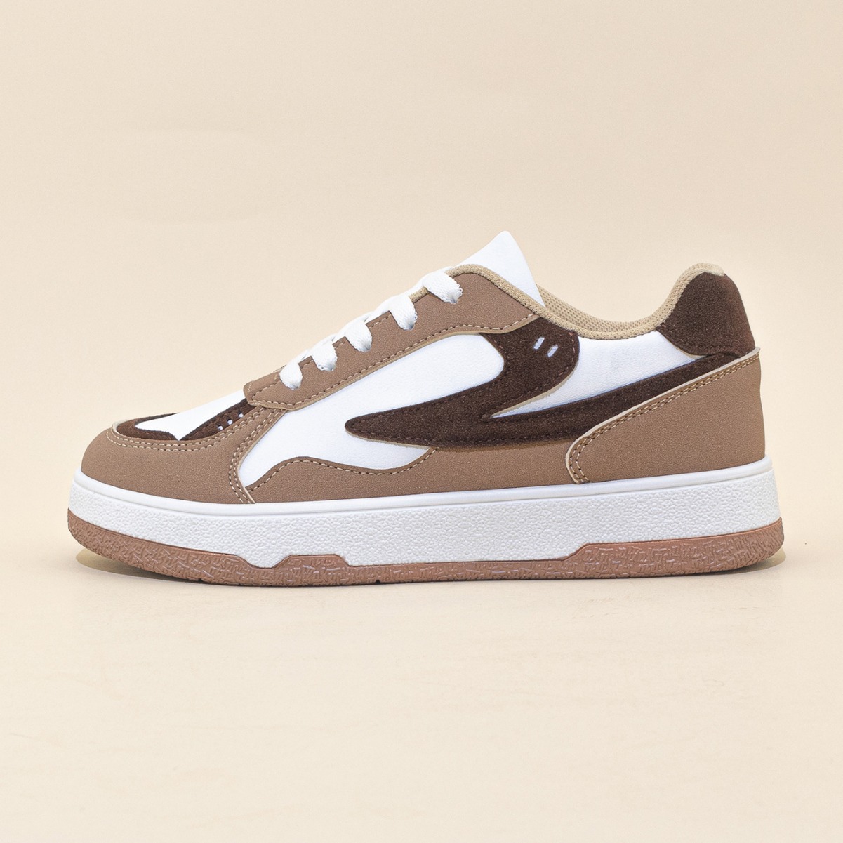 Womens Fashionable Color-block Casual Sneakers