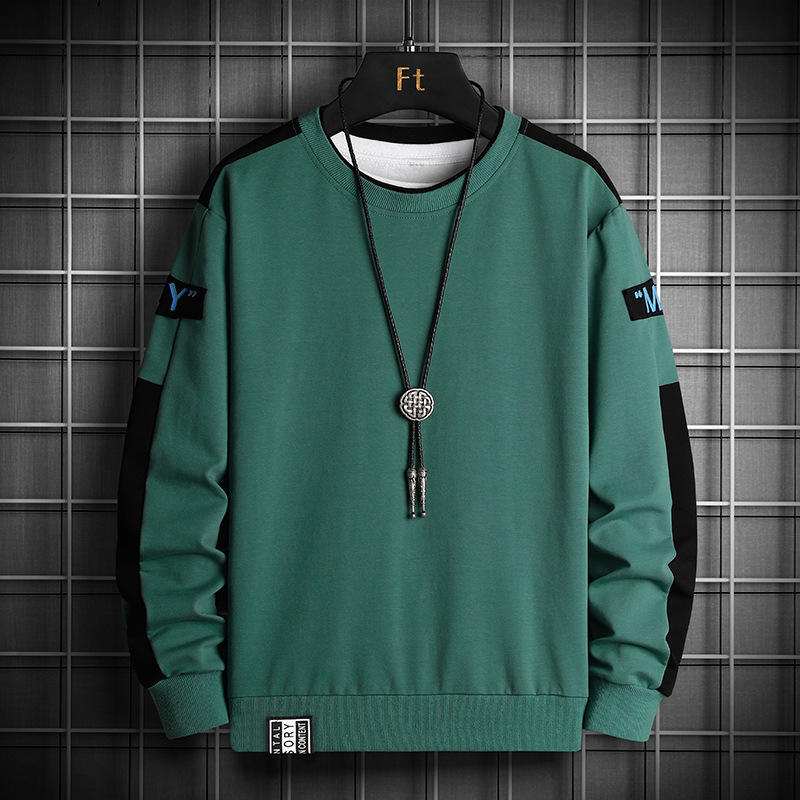Men's Spring And Autumn Casual Sports Round Neck Sweater - Picture 7 of 11