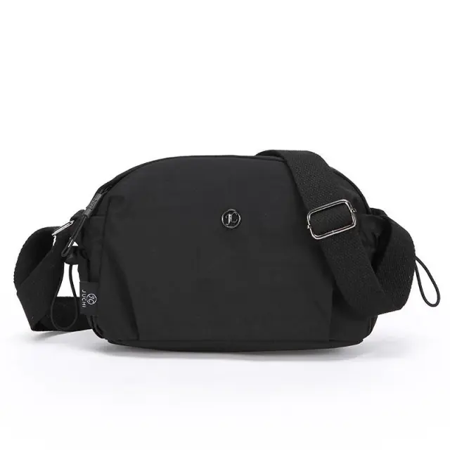 Lightweight Nylon Fashionable Simple Versatile Casual Multi layer Shoulder Travel Crossbody Bag For Women Black - Shop at LoveMi