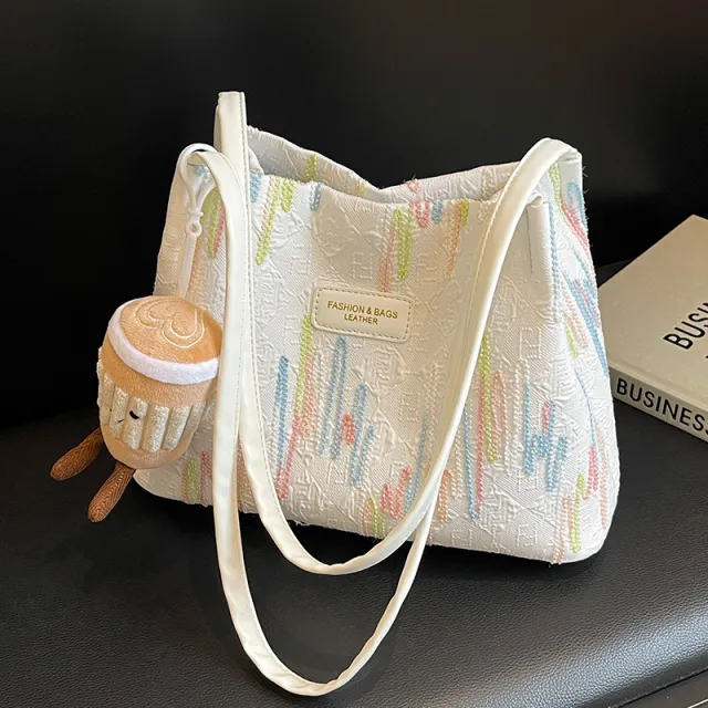 Large Capacity Commuter Bag Summer Versatile Casual Beige - Shop at LoveMi