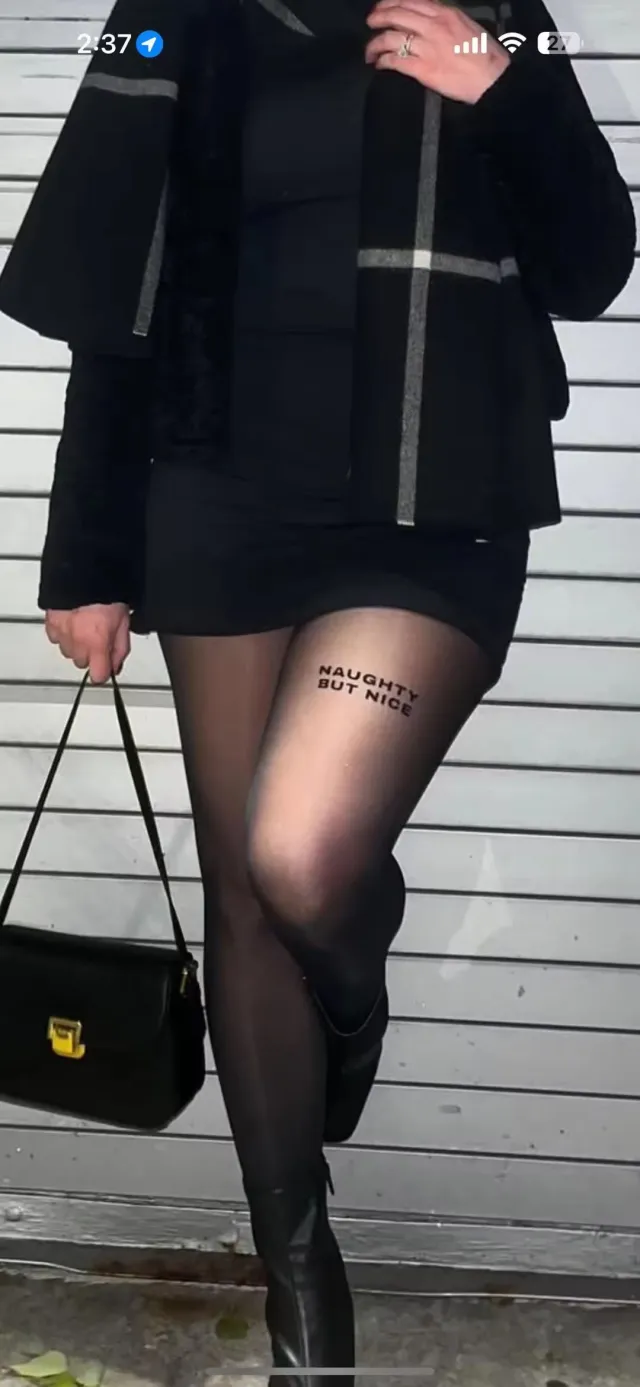 Silk Panties Flocking Pantyhose With Letters Naughtybutnice - Shop at LoveMi