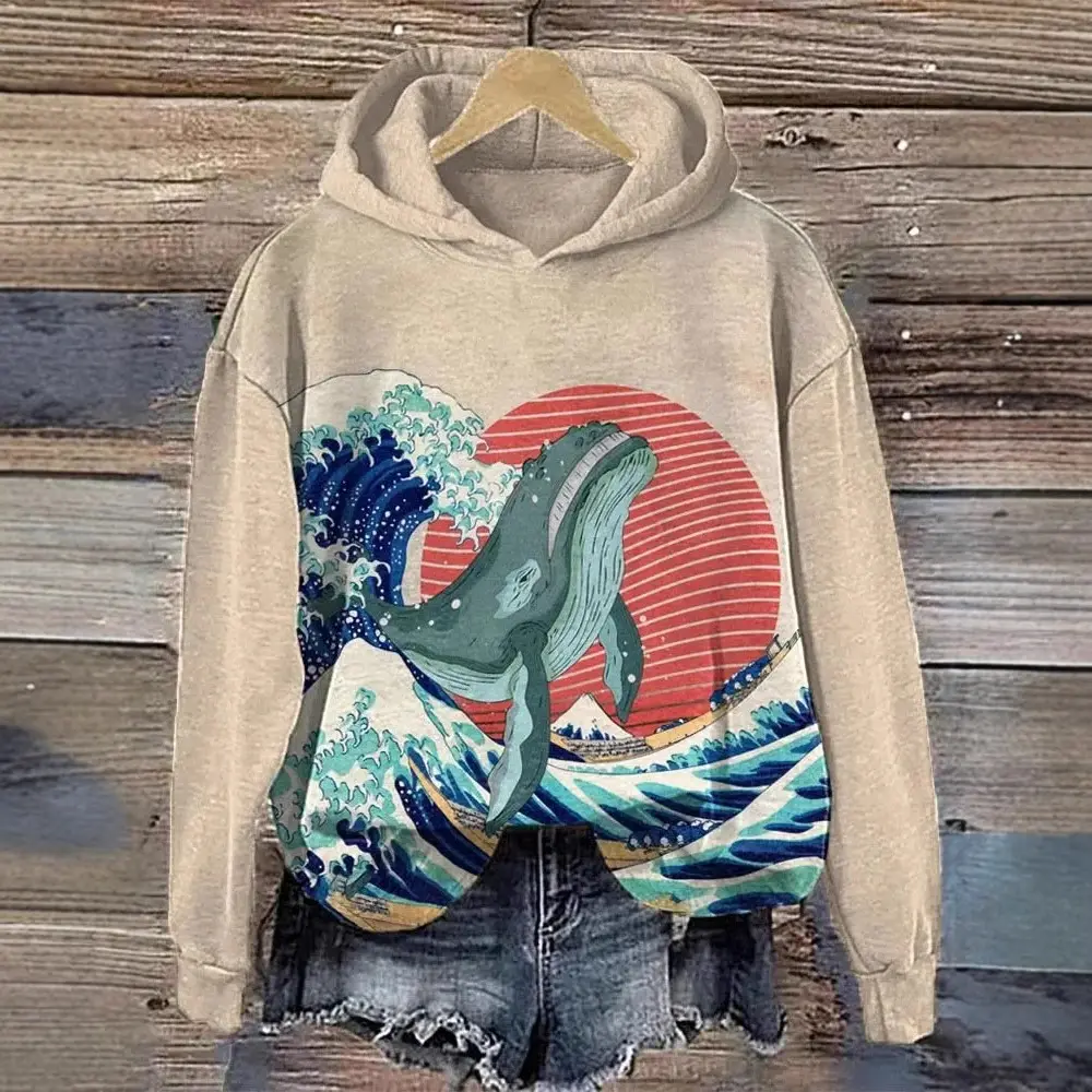 Loose-fitting Casual Top With Digital Print No