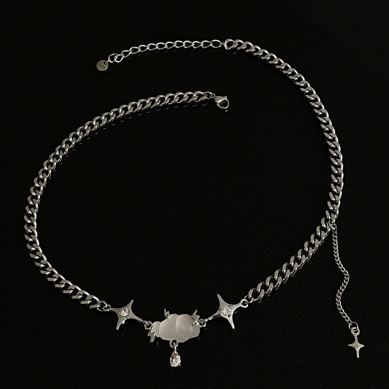 Sweet Cool Personality Asterism Cloud Necklace Light Luxury
