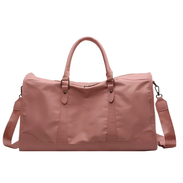 Large Capacity Waterproof And Foldable Female Hand held Luggage Bag Pink - Shop at LoveMi