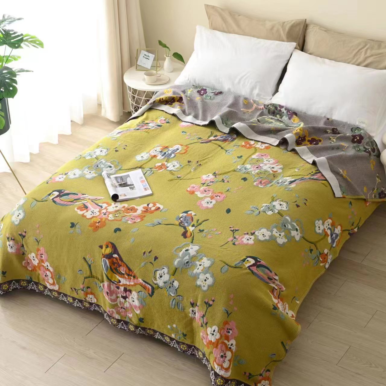 Magpie Dengmei Art Clasa A Jacquard Pătură protectoare respirabilă din tifon