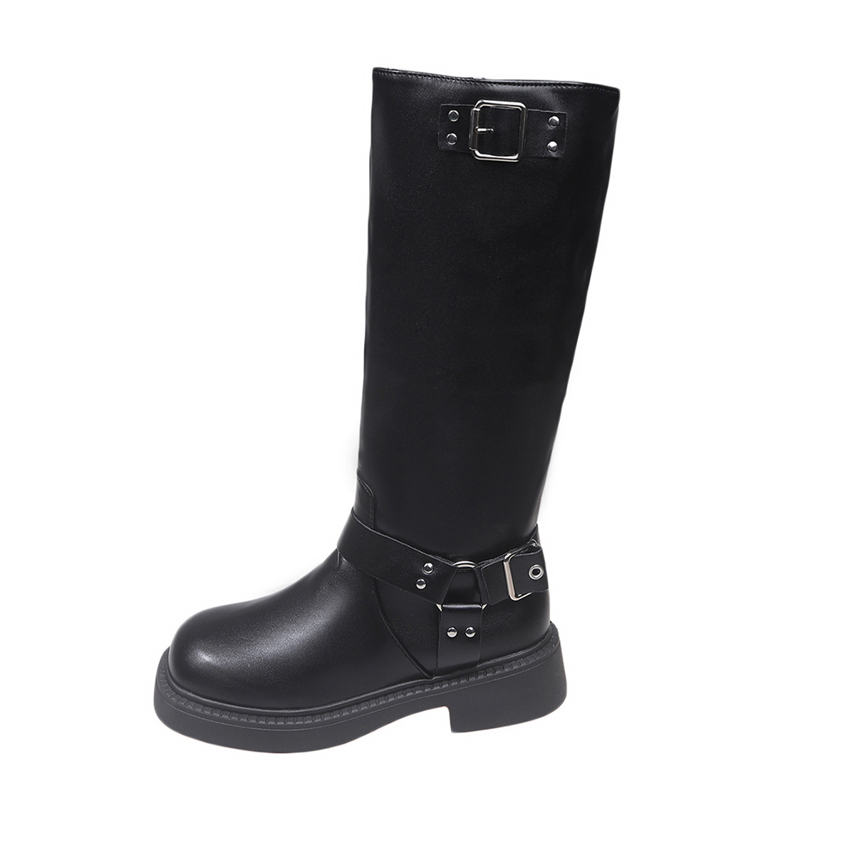 Over-The-Knee Belt Buckle Boots