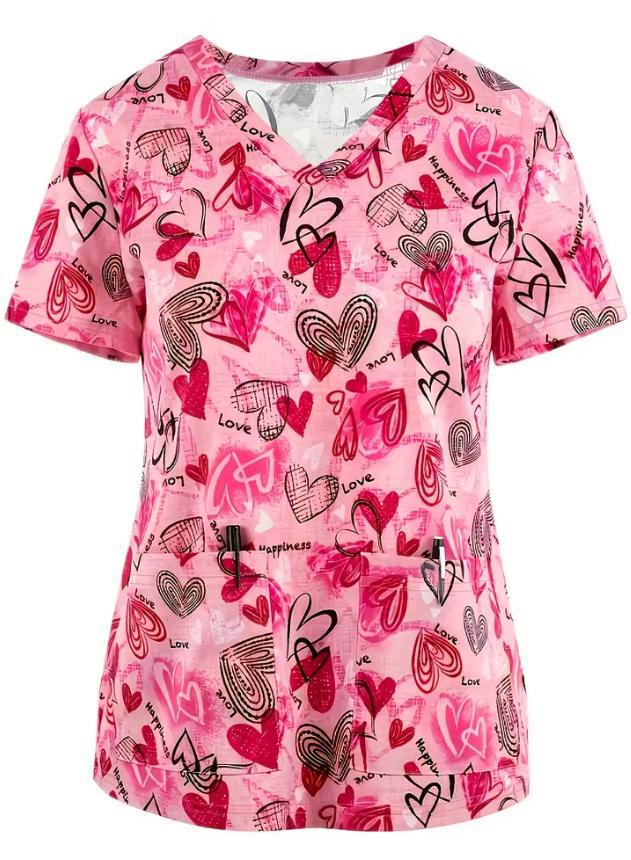 Summer Casual New Women's V-neck Cloth For Nursing Workers Short Sleeve - Picture 9 of 12