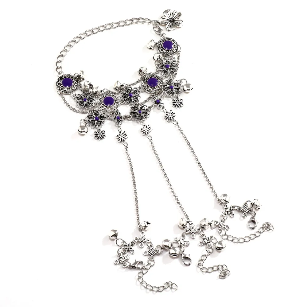 Retro Ethnic Style Westward Journey Zixia Fairy Bracelet Integrated Chain - Purple