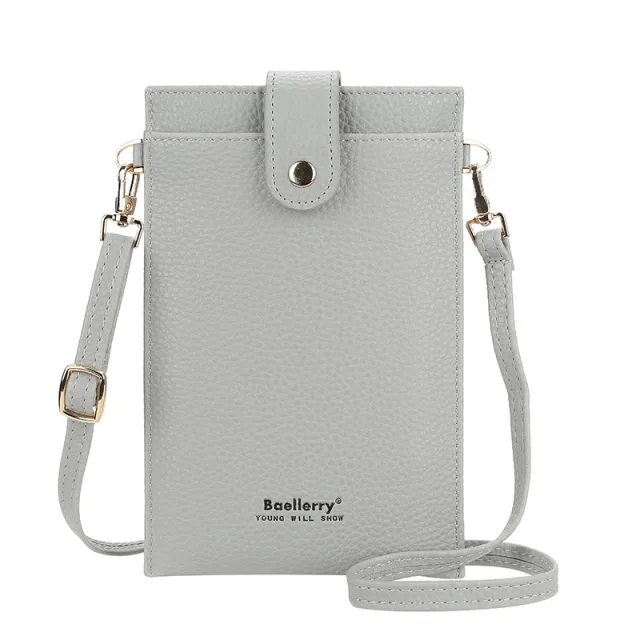 Women's Wallet Multiple Card Slots Zipper Crossbody Gray - Shop at LoveMi