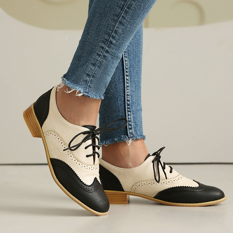Retro British-style Oxford Casual Womens Shoes