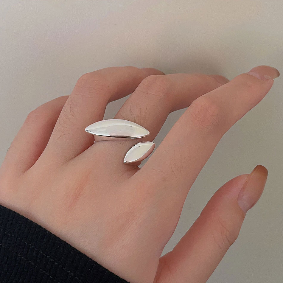 Korean Style S925 Sterling Silver Combination Geometric Surface