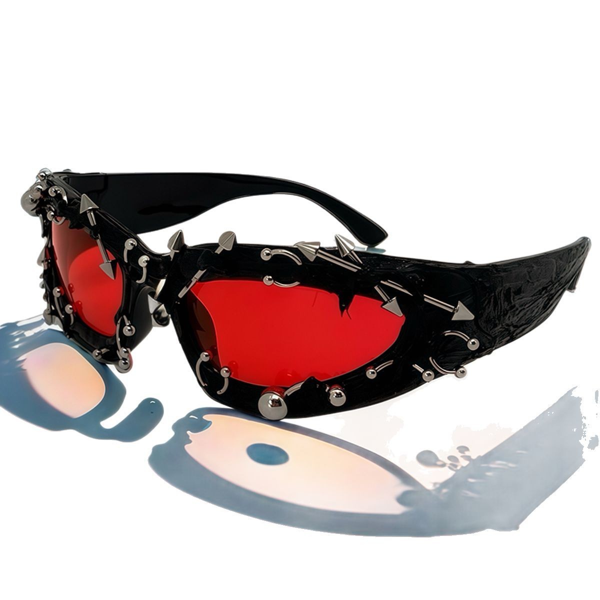 Punk Decorative Rivets Trend Street Snap Glasses - Image 10