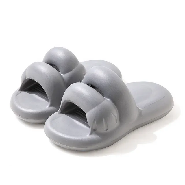 Summer Indoor Non slip Platform Cat's Paw Sandals Gray - Shop at LoveMi