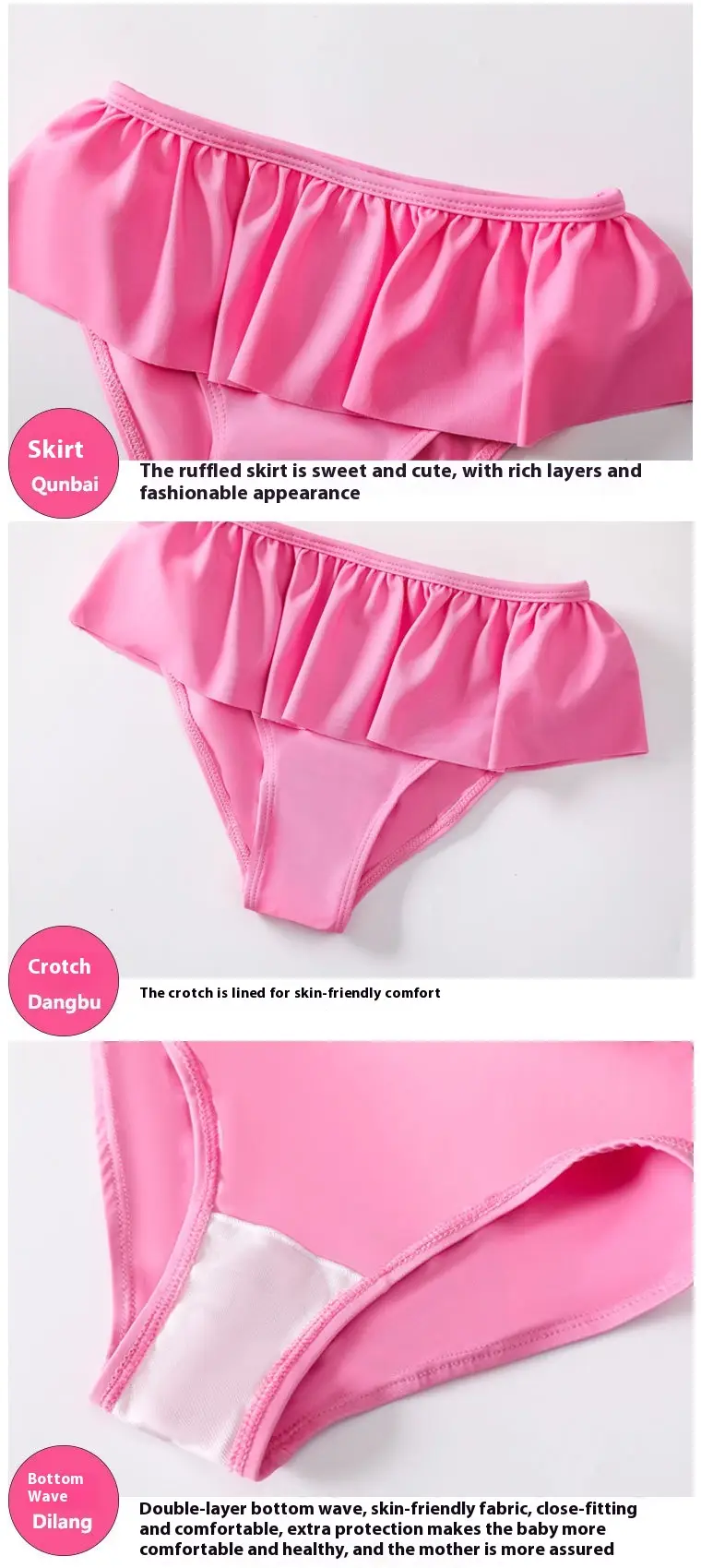 European And American Children's Split Swimsuit Long Sleeve Two-piece Suit