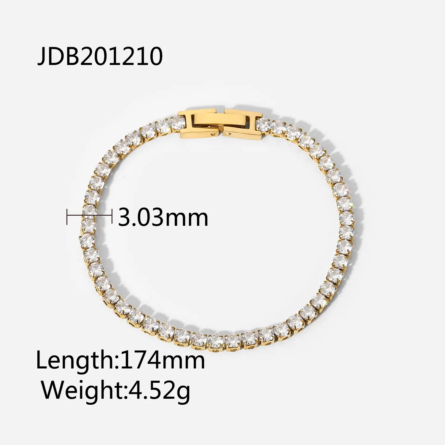 European And American Stainless Steel Zircon Bracelet