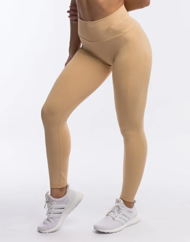 Hip Pleated Hanging Accessories Design Hip shrinking Ankle length Pants Back Large Hollow out Seamless Brassiere Suit Beige Trousers - Shop at LoveMi