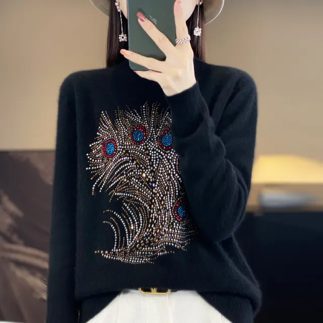 Elegant Pullover Fashion Bottoming Shirt Women Black - Shop at LoveMi