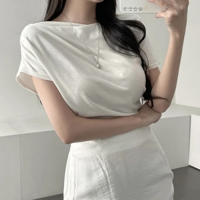 STRAIGHT SHOULDER SHORT SLEEVE