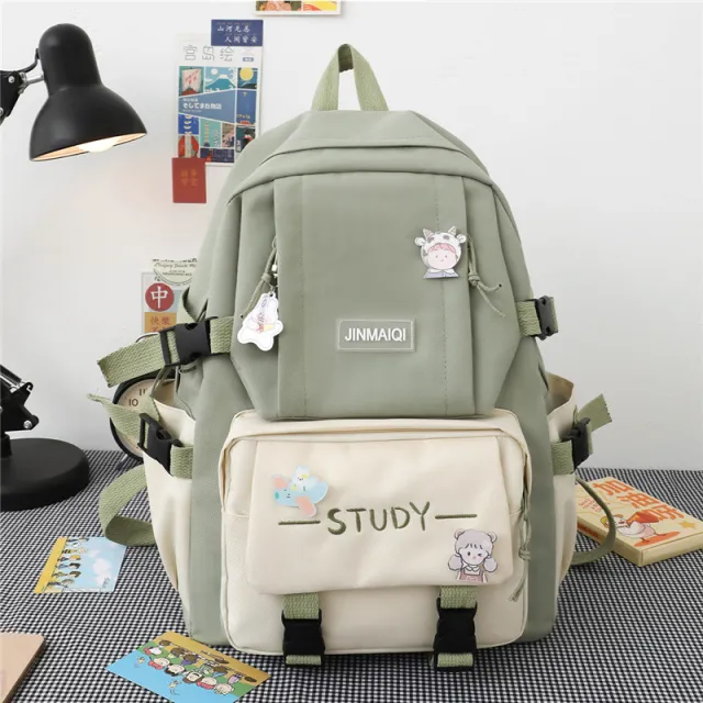 Campus Women's Fashion Canvas Backpack Green - Shop at LoveMi
