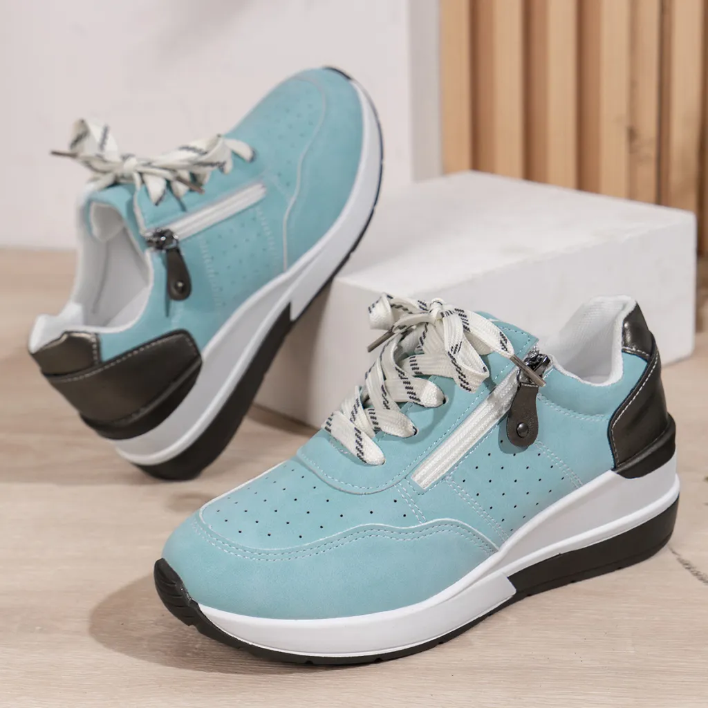 Casual Fashion All-matching Plus Size Sneakers - Blue