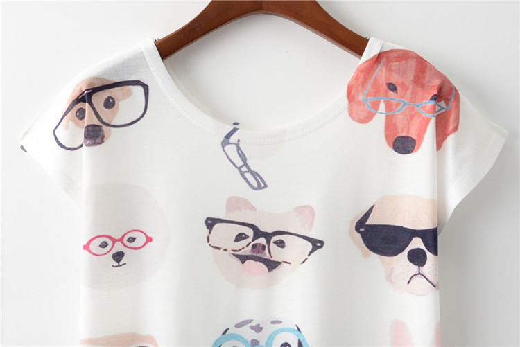 Title 2, Glasses puppy print T-shirt