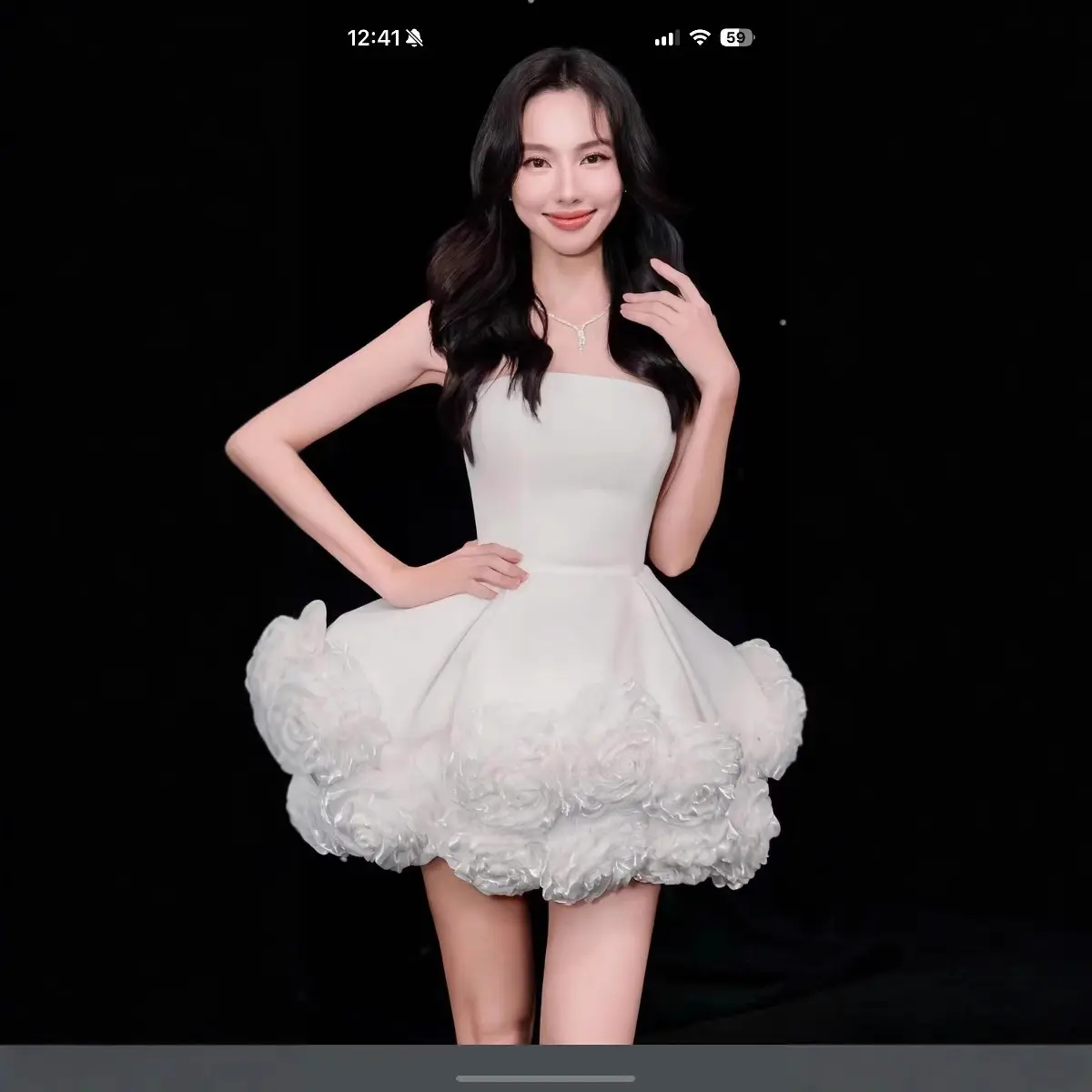 Top Short Skirt Three-dimensional Flower Pettiskirt French