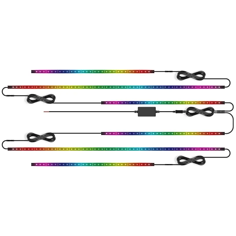 Bluetooth APP Colorful Car Magic Color Streamer Chassis Lights