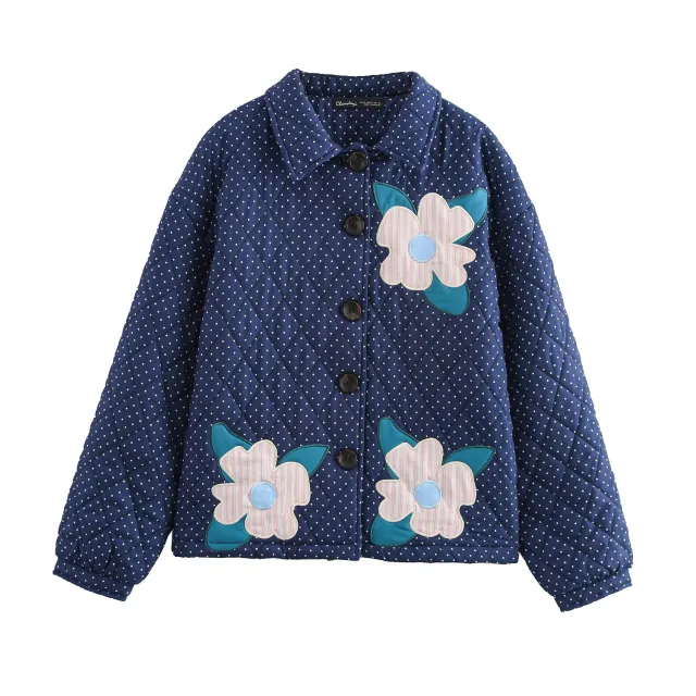 Women's French style Casual Pocket Quilted Hooded Loose Coat Picture Color Xs - Shop at LoveMi