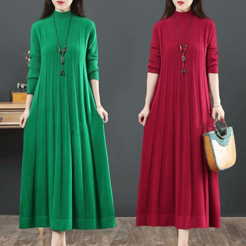 Title 1, Plus Size Long Sleeve Long Dress Women