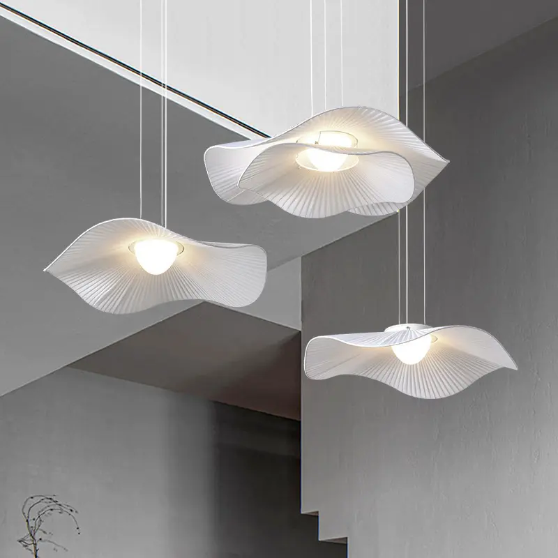Nordic Creative Lotus Leaf Ceiling Lamp Living