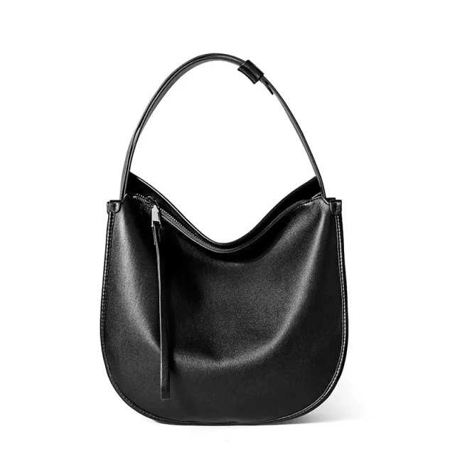 Jane Comfortable Soft Leather Tote Bag Cowhide Black - Shop at LoveMi