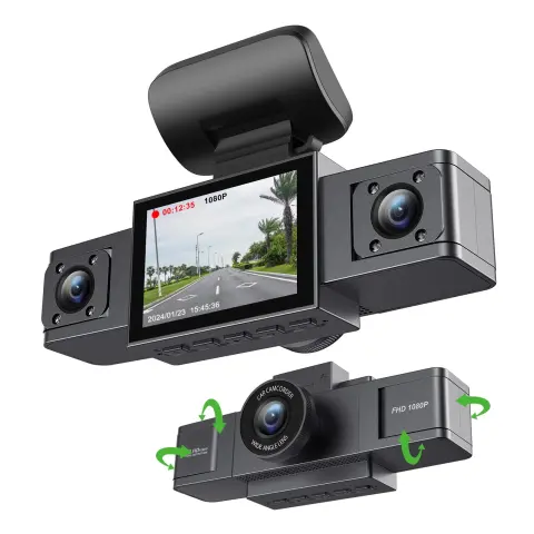 Driving Recorder 3-inch HD 1080p Front and Rear Left