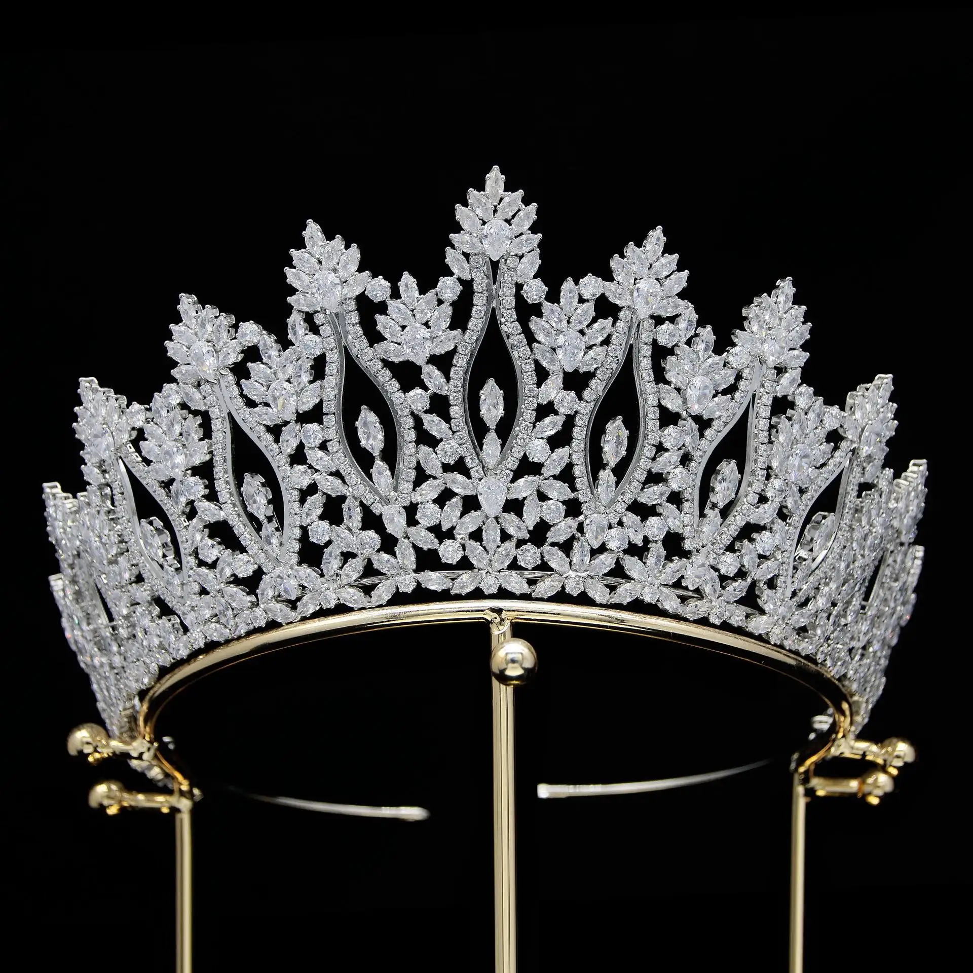 European And American Zircon Bridal Crown Headpiece