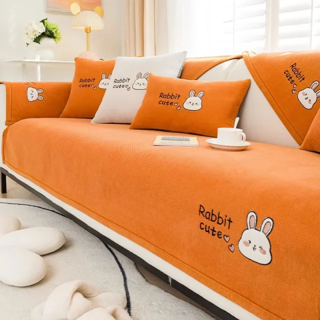 Simple Modern Sofa Cover Cushion Bright Orange - Shop at LoveMi