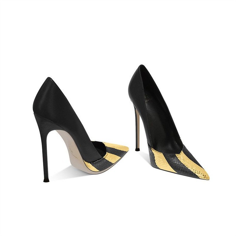Women's Snake-Print Pointed-Toe Stiletto Heels — detail view 4