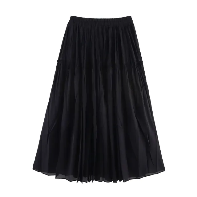 Large Swing Wooden Ear Glass Yarn Half Body Fairy Dress Black - Shop at LoveMi