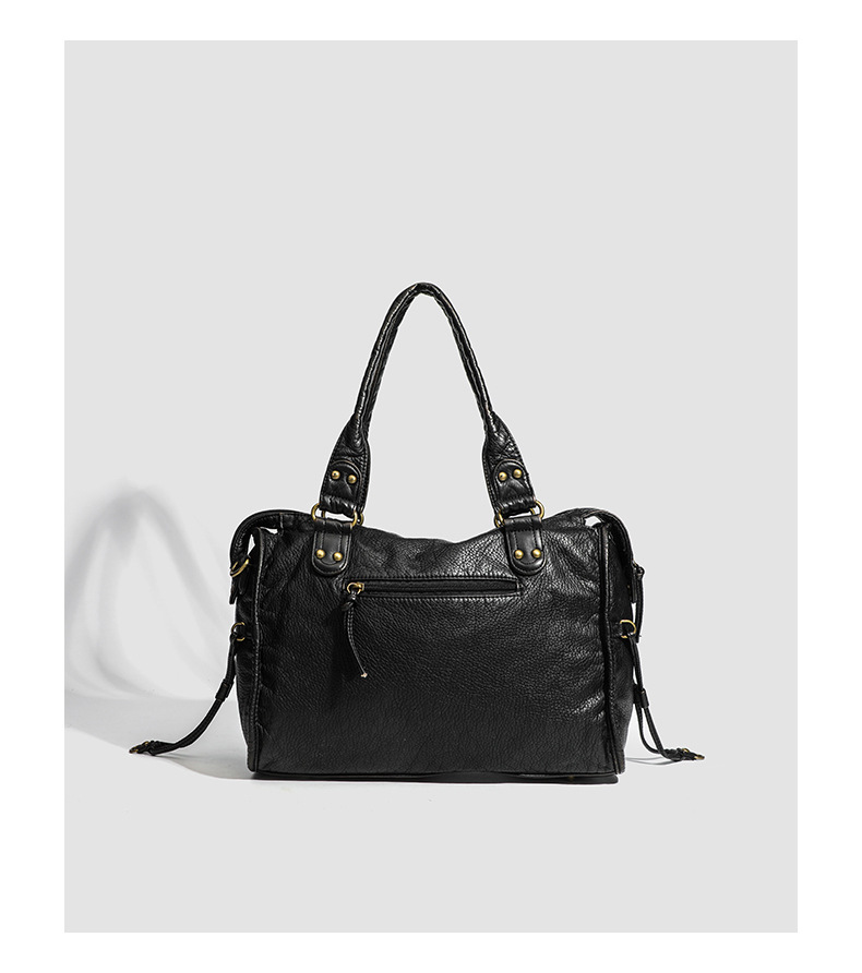 Women's Vintage French Style Soft Square Crossbody Bag — detail view 4